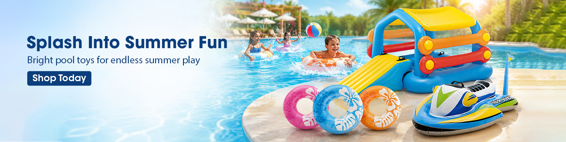 Slider Img of Pools & Water Fun Web Banner